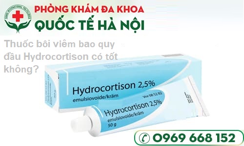 Thuốc bôi viêm bao quy đầu hydrocortisone